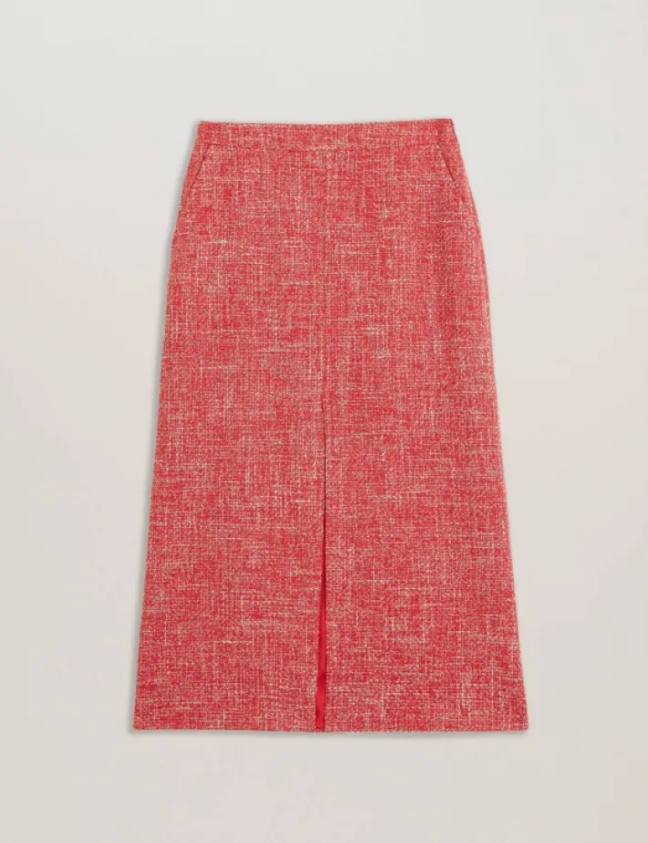 sumis_tailored_boucle_mid_5.webp Sumis Tailo Boucle Midi Skirt With Front Slit<Ted Baker Online