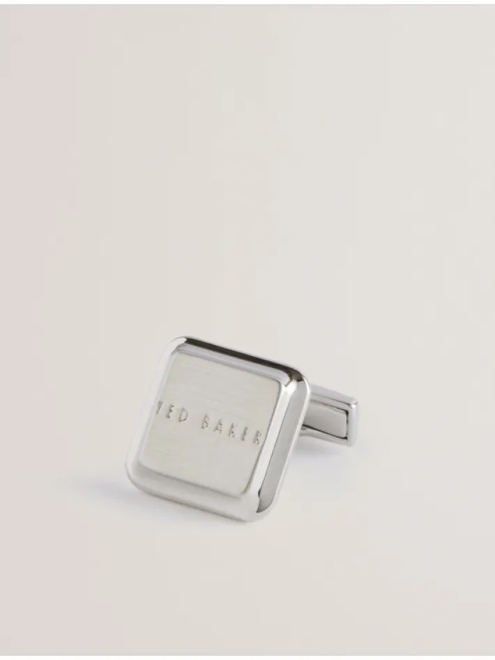 tedly_silver_branded_cuff_2.webp Tedly Branded Cufflinks<Ted Baker Discount
