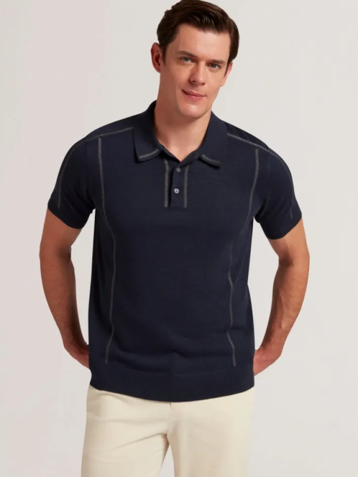telle_short_sleeve_regula_1.webp Telle Short Sleeve Regular Embroidered Button Polo<Ted Baker Online