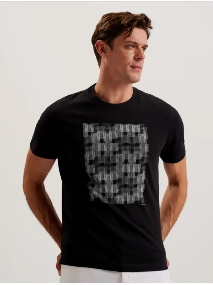 tessman_box_print_crew_ne_0.webp Tessman Box Print Crew Neck Cotton T-Shirt<Ted Baker Cheap