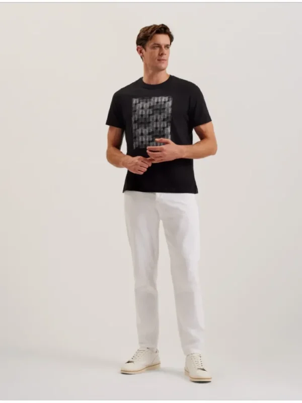 Tessman Box Print Crew Neck Cotton T-Shirt<Ted Baker Cheap