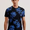 Vendis Contrast Floral Print Cotton T-Shirt<Ted Baker Outlet