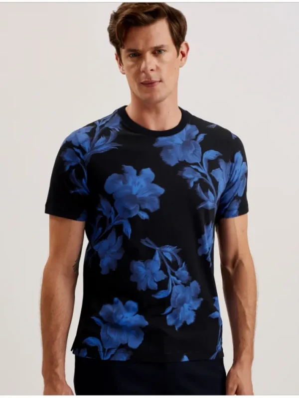 Vendis Contrast Floral Print Cotton T-Shirt<Ted Baker Outlet