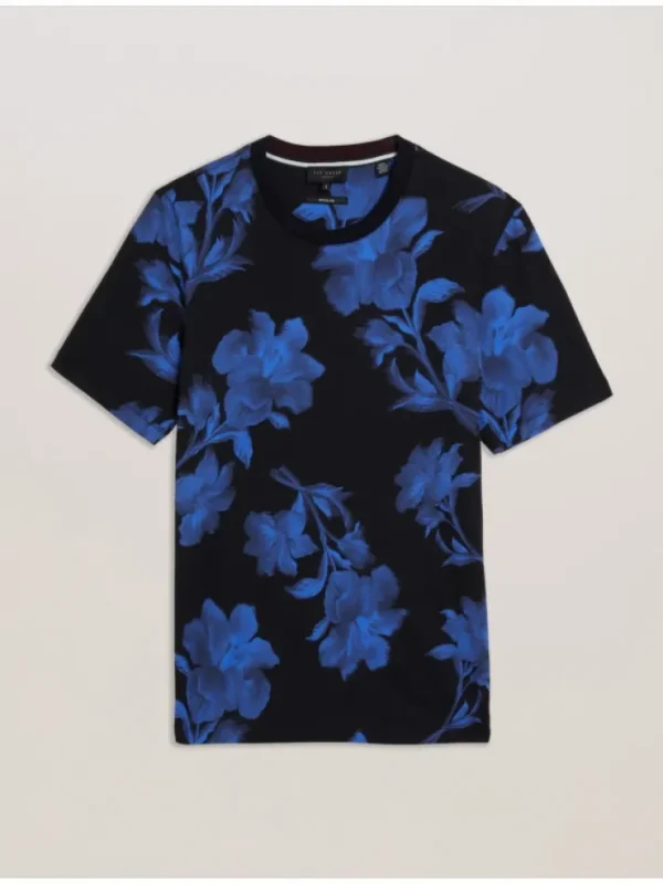 Vendis Contrast Floral Print Cotton T-Shirt<Ted Baker Outlet
