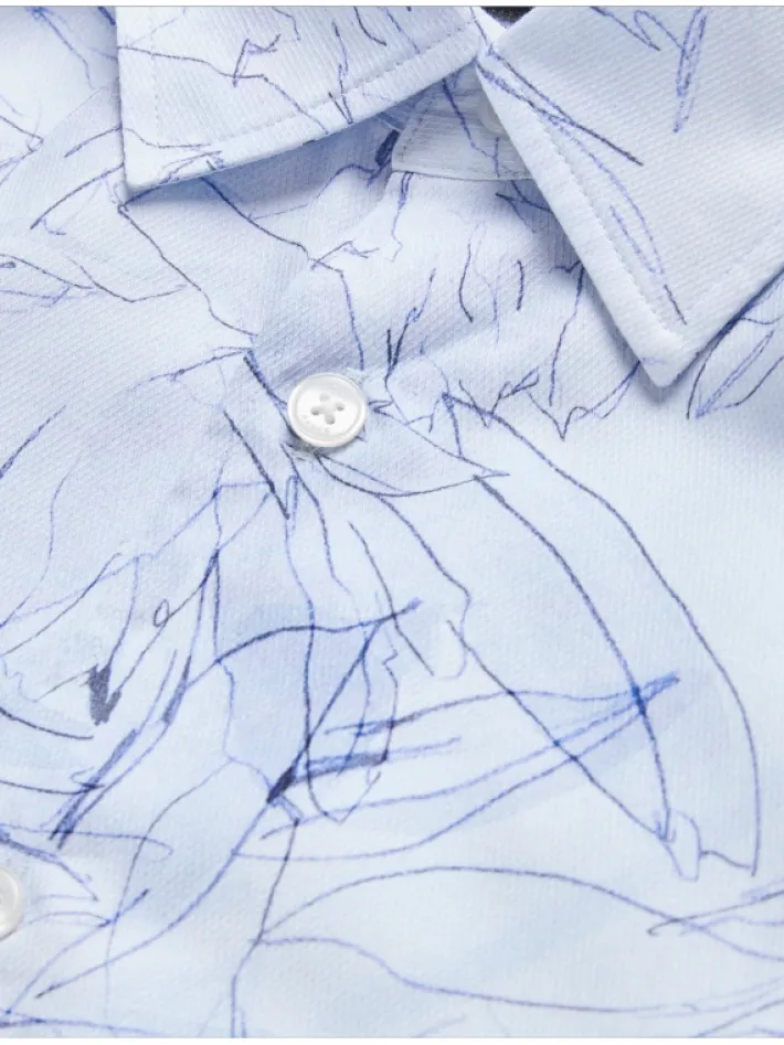 walesby_sketched_floral_p_5.webp Walesby Sketched Floral Print Cotton Shirt<Ted Baker Best Sale