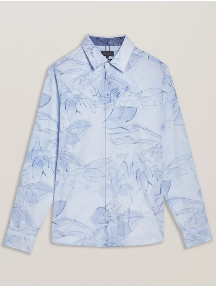 walesby_sketched_floral_p_6.webp Walesby Sketched Floral Print Cotton Shirt<Ted Baker Best Sale