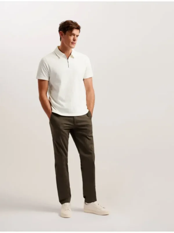 Zarkes Short Sleeve Regular Zip Polo<Ted Baker Clearance