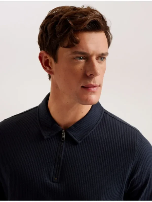 Zarkes Short Sleeve Regular Zip Polo<Ted Baker Fashion