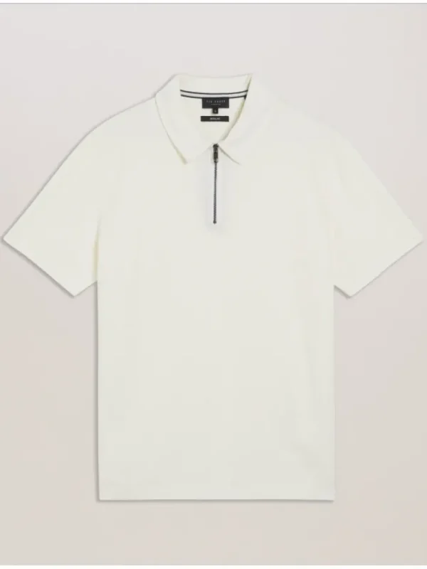 Zarkes Short Sleeve Regular Zip Polo<Ted Baker Clearance